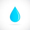 Blue rain drop vector icon Royalty Free Stock Photo