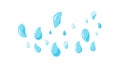 Blue Raindrops Falling Abstractly, Weather and Water Element Vector Design Generative AI Royalty Free Stock Photo