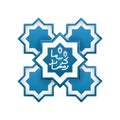 Blue ramadan kareem islamic decoration background