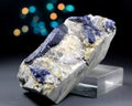 Blue Rare Afghanite Mineral Specimen Royalty Free Stock Photo