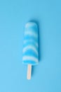 Blue raspberry and vanilla popsicle