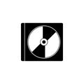 Blue Ray Disc in Box Flat Vector Icon Royalty Free Stock Photo