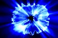 Blue rays, big plasma blast. Illustration