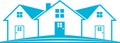 Blue Real Estate Logo House