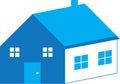 Blue Real Estate Logo House