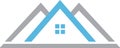Blue Real Estate Logo House