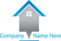 Blue Real Estate Logo House