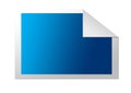 Blue rectangle shape digital sticker for notes