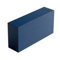 Blue rectangular block isolated on transparent background transparent background Royalty Free Stock Photo