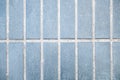 Blue rectangular paving stones forming a textured geometric pattern Royalty Free Stock Photo