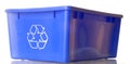 Blue recycle bin Royalty Free Stock Photo