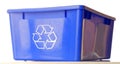 Blue recycle bin Royalty Free Stock Photo