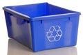 Blue recycle bin