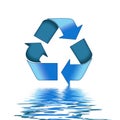 Blue Recycle Symbol