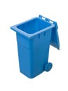 Blue Recycling Bin Royalty Free Stock Photo