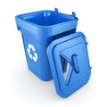 Blue Recycling Bin