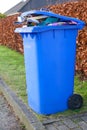 Blue recycling container