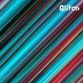 Blue red abstract wave texture vector mesh background in glitch Royalty Free Stock Photo