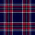 Blue red check tartan textile seamless pattern