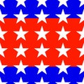 Blue and red colored seamless star pattern / background Royalty Free Stock Photo