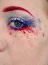 Blue and Red Editorial Makeup