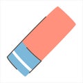 Blue and red eraser vector isolated Royalty Free Stock Photo