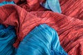 Blue and red fabric Royalty Free Stock Photo