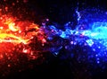 Blue and red fire Royalty Free Stock Photo