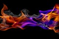 Blue and red fire Royalty Free Stock Photo