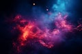 blue and red fire on a black background Royalty Free Stock Photo