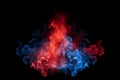 Blue and red fire isolated on black background Royalty Free Stock Photo