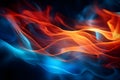 blue red fire perfect combination gas-air mixture compressed blue light Natural energy.Generative AI Royalty Free Stock Photo