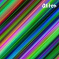 Blue red green abstract wave texture vector mesh background in glitch Royalty Free Stock Photo