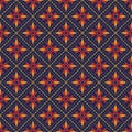 blue red orange asian ethnic pattern Royalty Free Stock Photo
