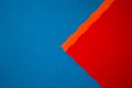 Blue, red and orange geometric background