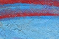 Red stripes on blue graffiti background Royalty Free Stock Photo