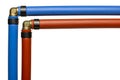 Blue and Red Pex Pipe Royalty Free Stock Photo