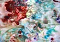 Blue red pink smoky pastel colors, bright pastel paint acrylic watercolor background, colorful texture Royalty Free Stock Photo