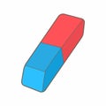 Blue and red rubber pencil eraser icon