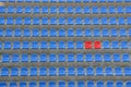 Blue and red seats Royalty Free Stock Photo