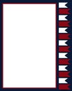 Blue and red USA stars and stripes page border frame design Royalty Free Stock Photo