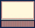 Blue and red USA stars and stripes page border frame design Royalty Free Stock Photo