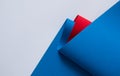 Blue, red and white abstract colored paper 3d background Royalty Free Stock Photo