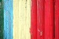 Blue red and white weathered plank posst background Royalty Free Stock Photo
