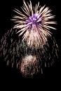 Blue red yellow firework Royalty Free Stock Photo