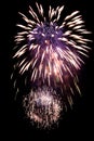 Blue red yellow firework Royalty Free Stock Photo