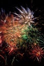 Blue red yellow firework Royalty Free Stock Photo