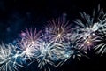 Blue red yellow firework Royalty Free Stock Photo