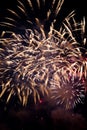 Blue red yellow firework Royalty Free Stock Photo