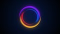 Blue Red Yellow Violet Glowing Light Circular Energy Effect Modern Sweet Empty Round Frame